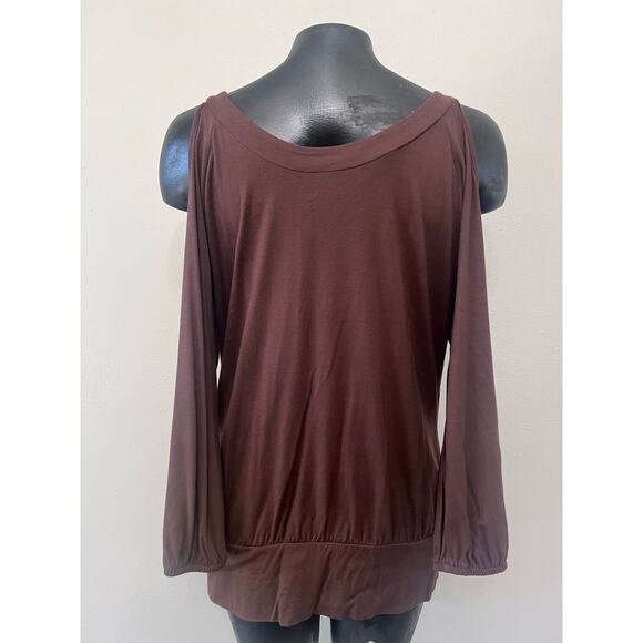 Vintage Cache Top Sz M Metal Heavily Studded Design Keyhole Shoulder Brown Y2K - Picture 7 of 7